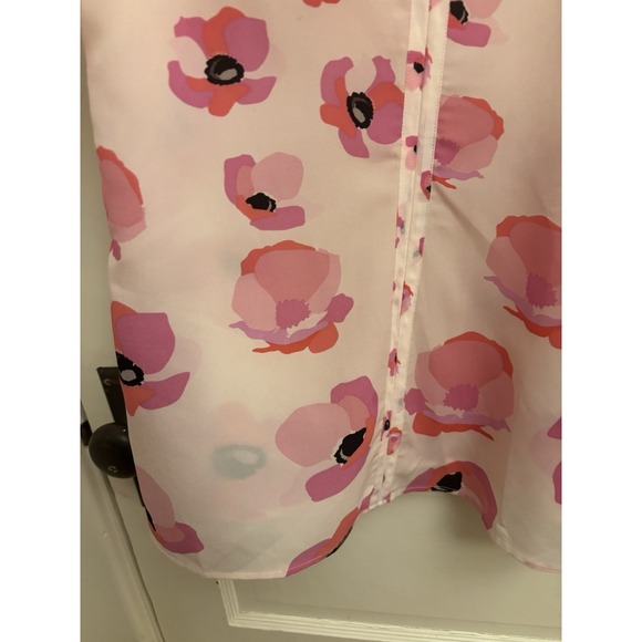 CAbi Women's #5218 Floating Poppies Tie Back Halter Tank Pink Floral Size XS - Picture 8 of 10